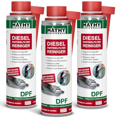 Abbildung von MATHY DPF Partikelfilter Reiniger Diesel (3 x 300 ml) hochwirksamer Systemreiniger für Dieselmotoren Additiv
