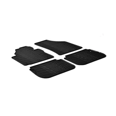 Abbildung von Gledring 0070 Fußmattensatz Gummi vorne und hinten 4 schwarz 750mm 550mm VOLKSWAGEN: CADDY 3 Kombi, Kastenwagen, Kombi