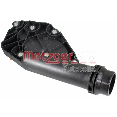 Abbildung von METZGER 4010601 Flansch Kunststoff mit Schnellkupplung, Dichtung AUDI: A6 C6 Avant, A5 B8 Coupe, A4 B7 Avant