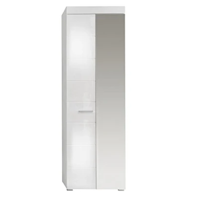 Abbildung von trendteam smart living Garderobenschrank Schrank Garderobe Amanda Aufbaumaß (BxHxT) 62 x 195 38 cm Farbe Weiß Hochglanz 139312701