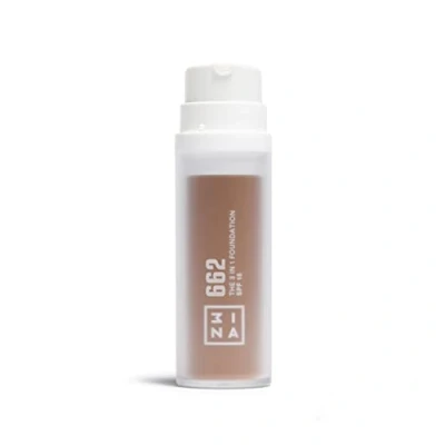 Abbildung von 3INA MAKEUP The 3 in 1 Foundation 662 Karamell mit Unterton Neutral Grundierung Concealer &amp; SPF15 Vitamin C Vegan Cruelty Free