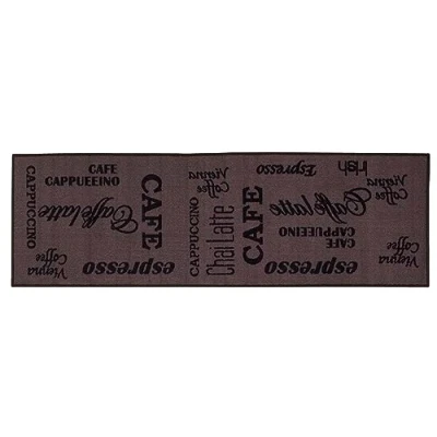 Abbildung von andiamo Küchenläufer Espresso Kurzflor Läufer Küchenteppich Teppich Küche 67 x 250 cm braun
