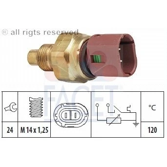 Abbildung von FACET 7.3522 Kühlmitteltemperatursensor Made in Italy OE Equivalent RENAULT: MEGANE Scenic, Trafic I Pritsche/Fahrgestell, 1