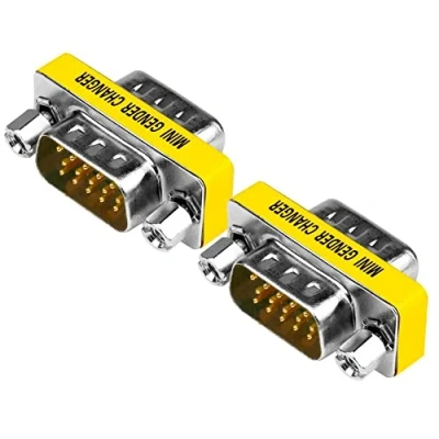 Abbildung von VMOJO VGA Kupplung Stecker auf Adapter 15pin 15Polig Adapterkupplung SVGA Mini Gender Changer [2 Pack]