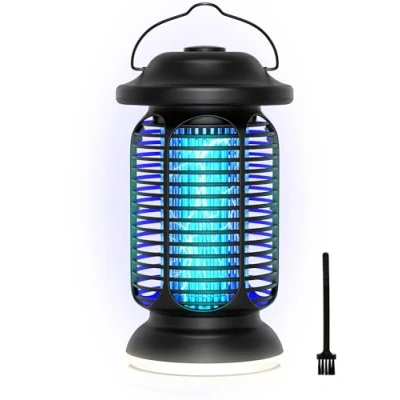Abbildung von Insektenvernichter Elektrisch 20W 4000V Fliegenfalle mit IPX4 Wassergeschützt Hochwirksame Mückenlampe für Innen/Außen Erweitertes Netzdesign &amp; Integrierte LED Beleuchtung