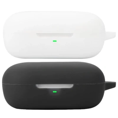Abbildung von Akancy compatibile per moto buds+ Custodia cuffie,[Supporta la ricarica wireless] [Custodia protettiva antiurto] in Silicone cuffie (black white)
