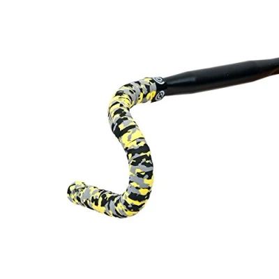 Abbildung von Bike Ribbon Plus Cork Handlebar Tape, Black/Grey/Yellow, XL