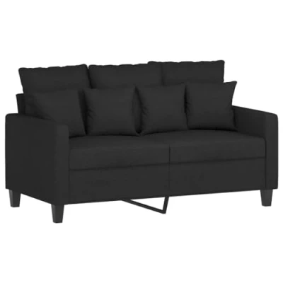 Abbildung von vidaXL Sofa 2 Sitzer Schwarz 120 cm Stoff