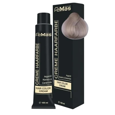 Abbildung von FemMas Premium Haarfarbe Hair Color Cream 100ml Platinblond Sand 11.7