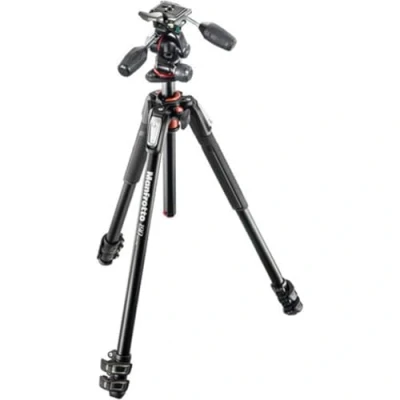 Abbildung von Manfrotto MK190XPRO3 3W Stativ aus Aluminium, 3 teilig, mit Wege Kopf, Schwarz