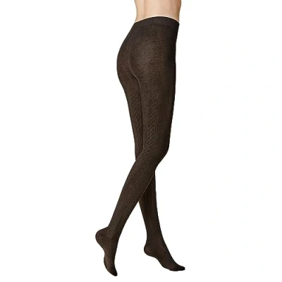 Abbildung von KUNERT Damen Strumpfhosen Winter Dreams Plait wärmend Brown mel. 8210 38 40