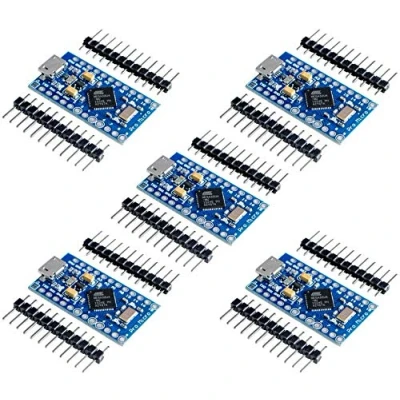 Abbildung von TECNOIOT 5pcs Pro Micro ATmega32U4 5 V/16MHz Module with Pin Header for Leonardo
