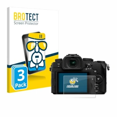 Abbildung von BROTECT Schutzglas für Panasonic Lumix DC G97 (3 Stück) Schutzfolie Panzer Folie Glas [Extrem Kratzfest 9H, Anti Fingerprint, Ultra Transparent]