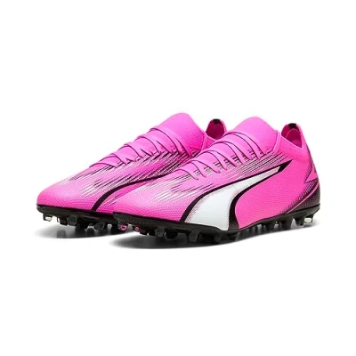 Abbildung von Puma Ultra Match MG Fußballschuh Nocken, Herren, Größe: 44, Poison pink/white/black Schuhe