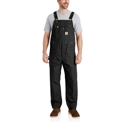 Abbildung von Carhartt, Herren, Lockere Segelleinen Latzhose, Schwarz, W38/L32