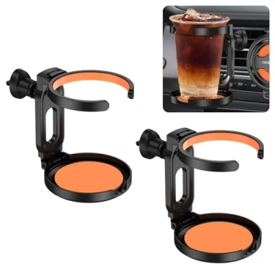 Abbildung von 2PCS Getränke Halterung für Auto, Faltbar Kaffeebecher Becher Auto Lüftung, Dosenhalter Drink Holder Car, Cup Tassenhalter Universal（style 1）