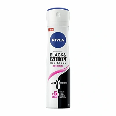 Abbildung von 6er Pack Nivea Deospray Woman Invisible Black &amp; White Original 150 ml