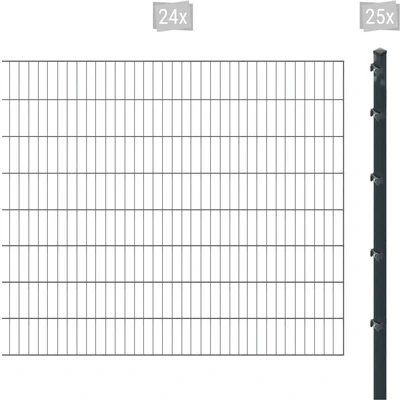 Abbildung von Arvotec Einstabmattenzaun &quot;ESSENTIAL 160 zum Aufschrauben&quot;, Zaunhöhe cm, Zaunlänge 2 60 m