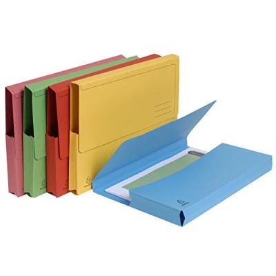 Abbildung von Exacompta 47770E 25er Pack Recycling Aktenmappen Forever mit Verschlußklappe für DIN A4 Blauer Engel Sammelmappe Einschlagmappe farbig sortiert