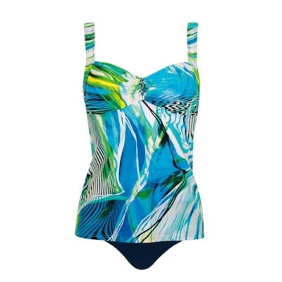 Abbildung von Sunflair Tankini Beach Basic Blue &amp; Green mit Softcups und Multifunktionsträger
