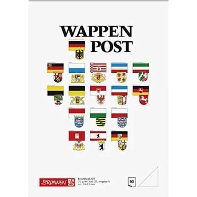 Abbildung von Baier &amp; Schneider Brunnen 1052646 Briefblock / Schreibblock Wappen Post Block (A4, blanko, 50 Blatt, 70 g/m²)
