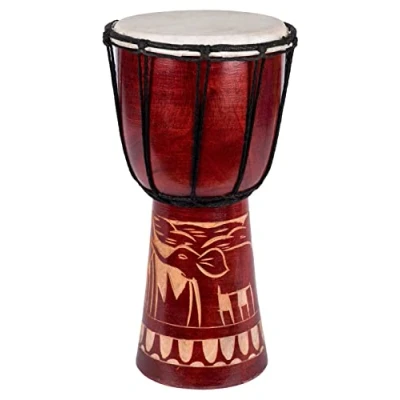 Abbildung von 70cm Große Djembe Trommel Bongo Drum Elefant Braun Fair Trade Top Klang