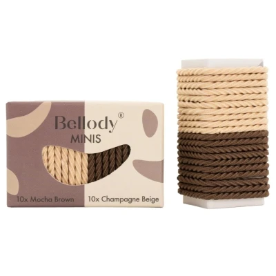 Abbildung von Bellody Haargummis Mini Elastiek Braun en Beige