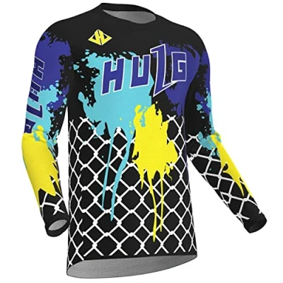 Abbildung von Radfahren Jersey Herren Mountainbike Motocross Langarm MTB T Shirt,Shirt Downhill Fahrrad Schnelltrocknend (Color 33,XL)