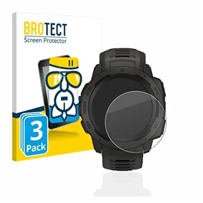 Abbildung von BROTECT Schutzglas für Garmin Instinct/Instinct Solar/Instinct 2 (3 Stück) Schutzfolie Panzer Folie Glas [Extrem Kratzfest 9H, Anti Fingerprint,