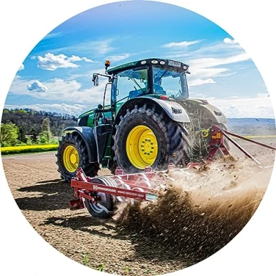 Abbildung von Essbarer Tortenaufleger Traktor, Landwirtschaft // Kuchenaufleger Trecker 20cm (Oblatenpapier)