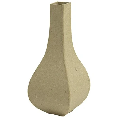 Abbildung von Decopatch Décopatch AC798C Vase Alice in Wunderland (aus Pappmaché, 5,3 x 12,5 cm, zum Verzieren und Personalisieren, wasserfest, ideal für Ihre Hausdeko) 1 Stück kartonbrau