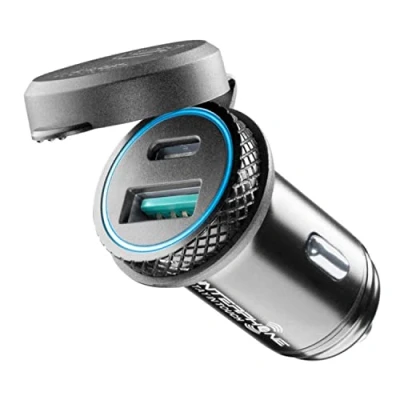 Abbildung von Interphone Cellularline ACC2USB 2 USB Adapter Für Din Buchse Typ A Und C Zigarettenanzünder