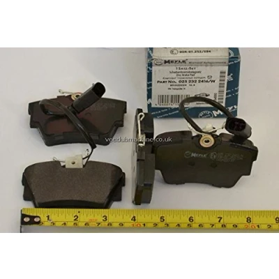 Abbildung von MEYLE 025 232 2416/W Bremsbelagsatz ORIGINAL Quality Hinterachse inkl. Verschleißwarnkontakt mit Anti Quietsch Blech VOLKSWAGEN: TRANSPORTER 4 Bus