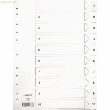 Abbildung von Connect Register A4 PP 1 20 weiß