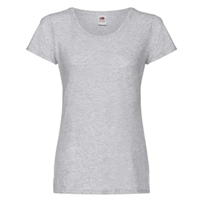 Abbildung von Fruit of the Loom Valueweight T Shirt für Damen grau L