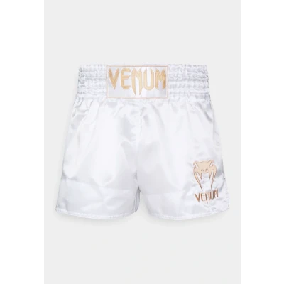 Abbildung von Venum Classic MUAY THAI Short kurze Sporthose, Herren, Größe: Large, White/gold