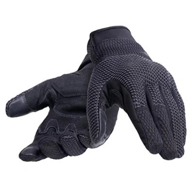 Abbildung von Dainese Torino Gloves, Herren Textil Motorrad Handschuhe mit Knöchelschutz, Touchscreen Kompatibilität, für Männer S, Schwarz/Anthrazit