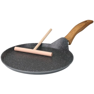 Abbildung von STONELINE Crêpepfanne &quot;Back to Nature&quot;, Aluminiumguss, Ø 25 cm, mit Teigverteiler, Induktion