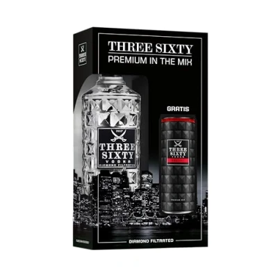 Abbildung von Three Sixty 0,70l + RTD Dose Vodka Energy 0,33l Geschenkpackung