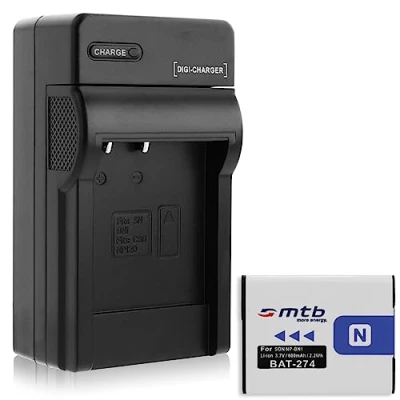 Abbildung von Akku + Ladegerät (KFZ, Netz) kompatibel mit NP BN1 Sony Cyber Shot DSC TX30, W310.. / WX80, WX100, WX220 .. QX30.. weitere Modelle s. Liste!