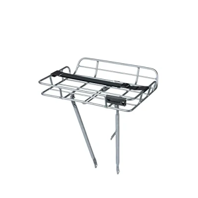 Abbildung von Vorderradgepäckträger Basil Portland 41 X 33 51 Cm Silber
