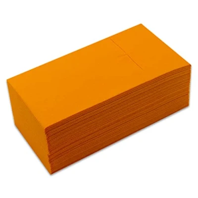 Abbildung von Kanguro Servietten, Format 30x40, Pliege 1/6, Material Airlaid, Pocket, 1 lagig, orange (40 Servietten)
