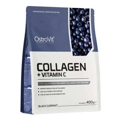 Abbildung von OstroVit Collagen + Vitamin C (400g) Blackcurrant