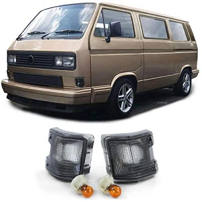 Abbildung von Carparts Online Schwarze Blinker Smoke Paar Links Rechts für VW T3 Bus Kasten Transporter 79 92