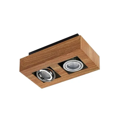 Abbildung von Arcchio Strahler Vince, 25 cm, holzfarben, Metall, GU10