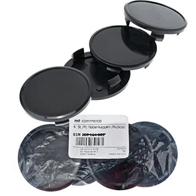 Abbildung von RKC Radkappe 4X 65,8mm Nabenkappen Radnaben Kappen Schwarz Flach für VW BEETLE EOS