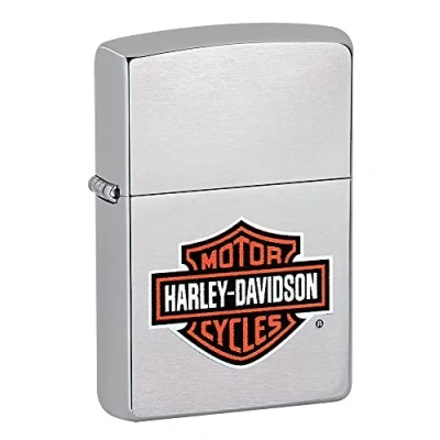 Abbildung von Zippo Harley Davidson H D Chrome brushed, 200HD.H252, Brushed Chrome, 1 x 3,5 5,5 cm