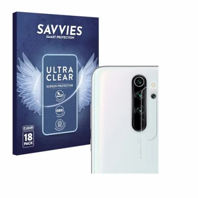 Abbildung von Savvies 18 Stück Schutzfolie für Xiaomi Redmi Note 8 Pro (NUR Kameraschutz) Displayschutz Folie Ultra Transparent