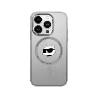 Abbildung von CG MOBILE Karl Lagerfeld KLHMP16XHLSCHK Hülle für iPhone 16 Pro Max 6.9&quot; Schwarz hardcase IML Metal Choupette Head