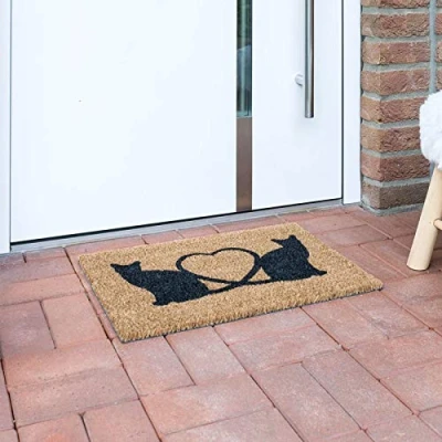 Abbildung von Fußmatte Kokos Katzen, Andiamo, rechteckig, Höhe: 17 mm, Schmutzfangmatte, In und Outdoor geeignet